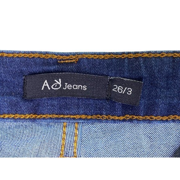 Angry Rabbit High Waist 70s blue Denim Flare Bellbottom Jeans Size 26/3 - Picture 8 of 9